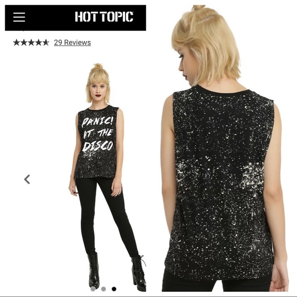 PANIC! AT THE DISCO Splatter Girls Muscle Top - Picture 2 of 11